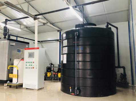 廣西大化某自來水公司 次氯酸鈉發(fā)生器設備順利完成安裝